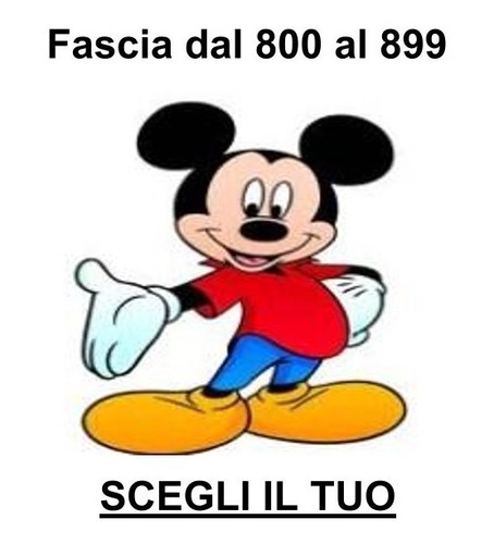 Topolino dal 800 899 non - 800, al